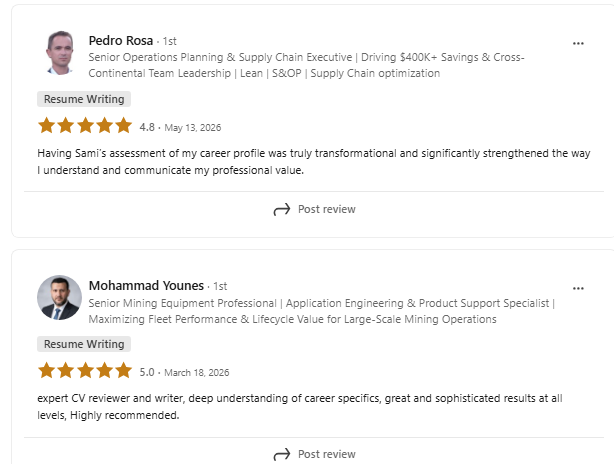 Global Career Studio client review 1