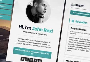 Online resume — visual reference