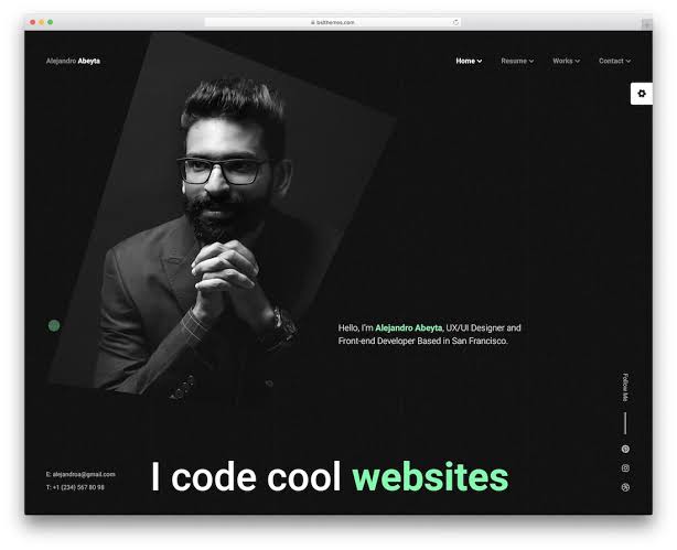 Online CV — visual reference