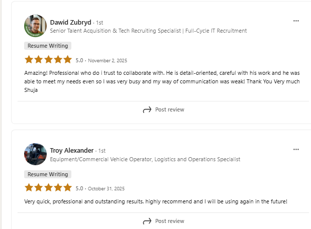 Global Career Studio client review 5