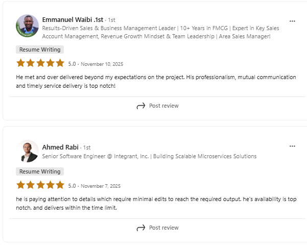 Global Career Studio client review 18